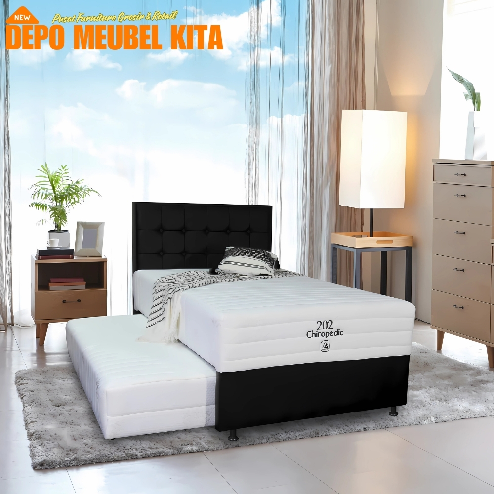 AIRLAND SPRINGBED 202 CHIROPEDIC 2IN1 FULLSET (Original & Garansi Resmi 15 Thn)