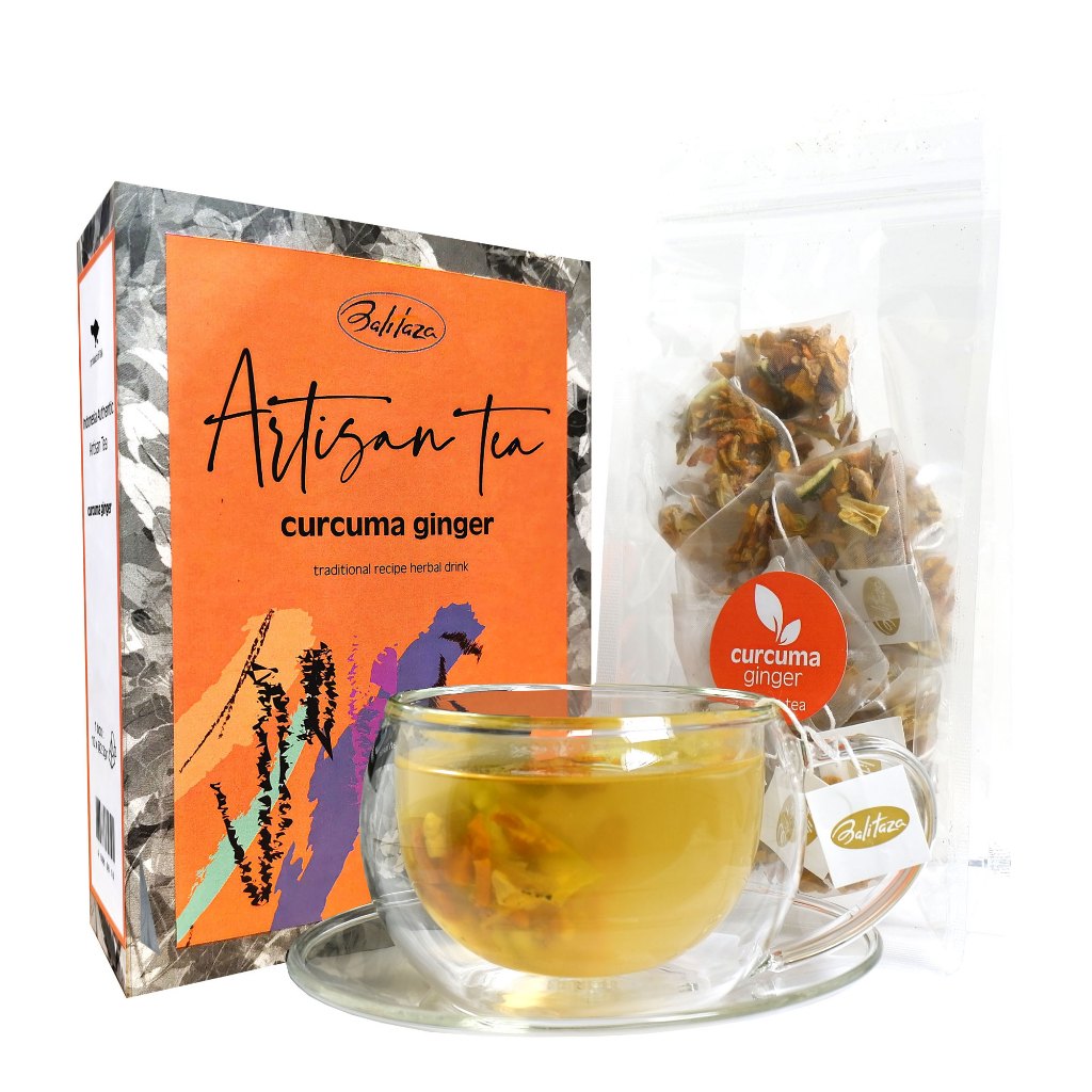 

Balitaza Curcuma Ginger Tea 23gr (10 Tea bags) - Teh Balitaza - Balitaza artisan tea - Teh Curcuma - Teh Jahe - Ginger Tea - Curcuma Ginger