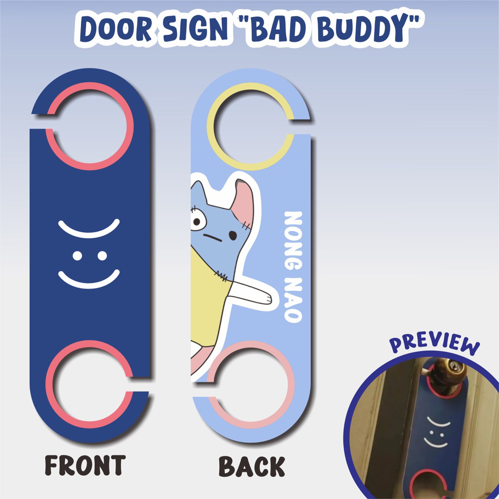 DOOR SIGN "BAD BUDDY SERIES"