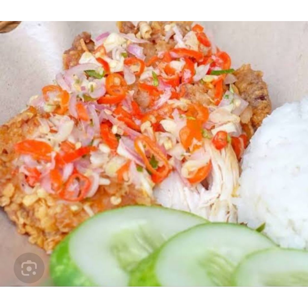 

Ayam geprek sambal matah