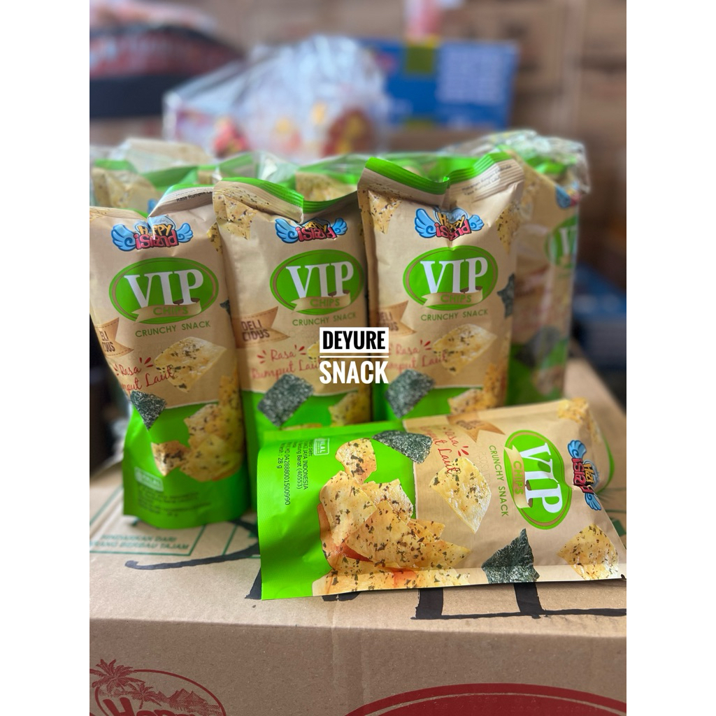

Vip Crips Cruncy Snack 28gx10 pcs rasa sapi rumput laut