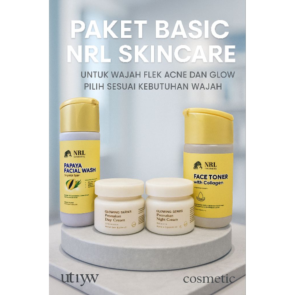 CREAM NRL EKONOMIS NRL KOSMETIK KEMASAN BARU BPOM/ untuk wajah flek acne glow