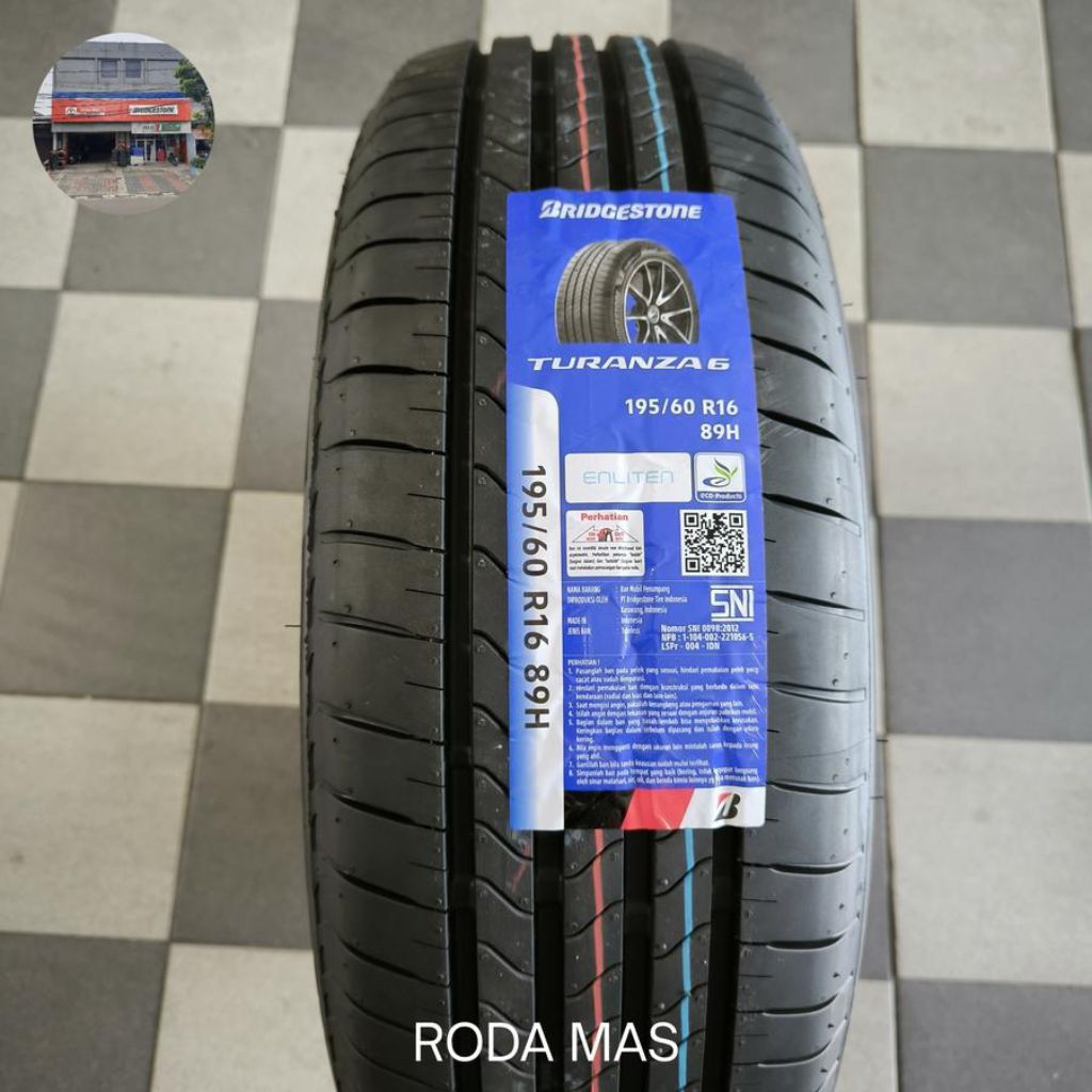 Ban Bridgestone Turanza 6 195/60 R16 (Ban Xenia,Avanza, Serena,BRV,XL7)