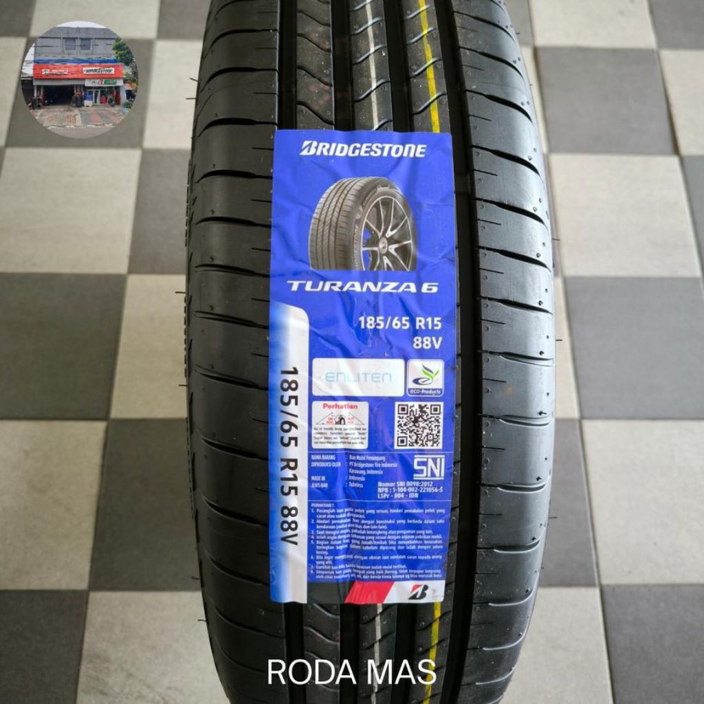 Ban Bridgestone Turanza 6 185/65 R15 (Ban Avanza, Ertiga,Veloz,Livina,Mobilio)
