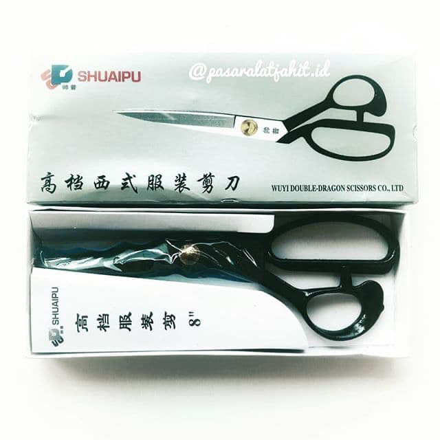 

Gunting shuaipu 8in gagang dilapis karet hitam