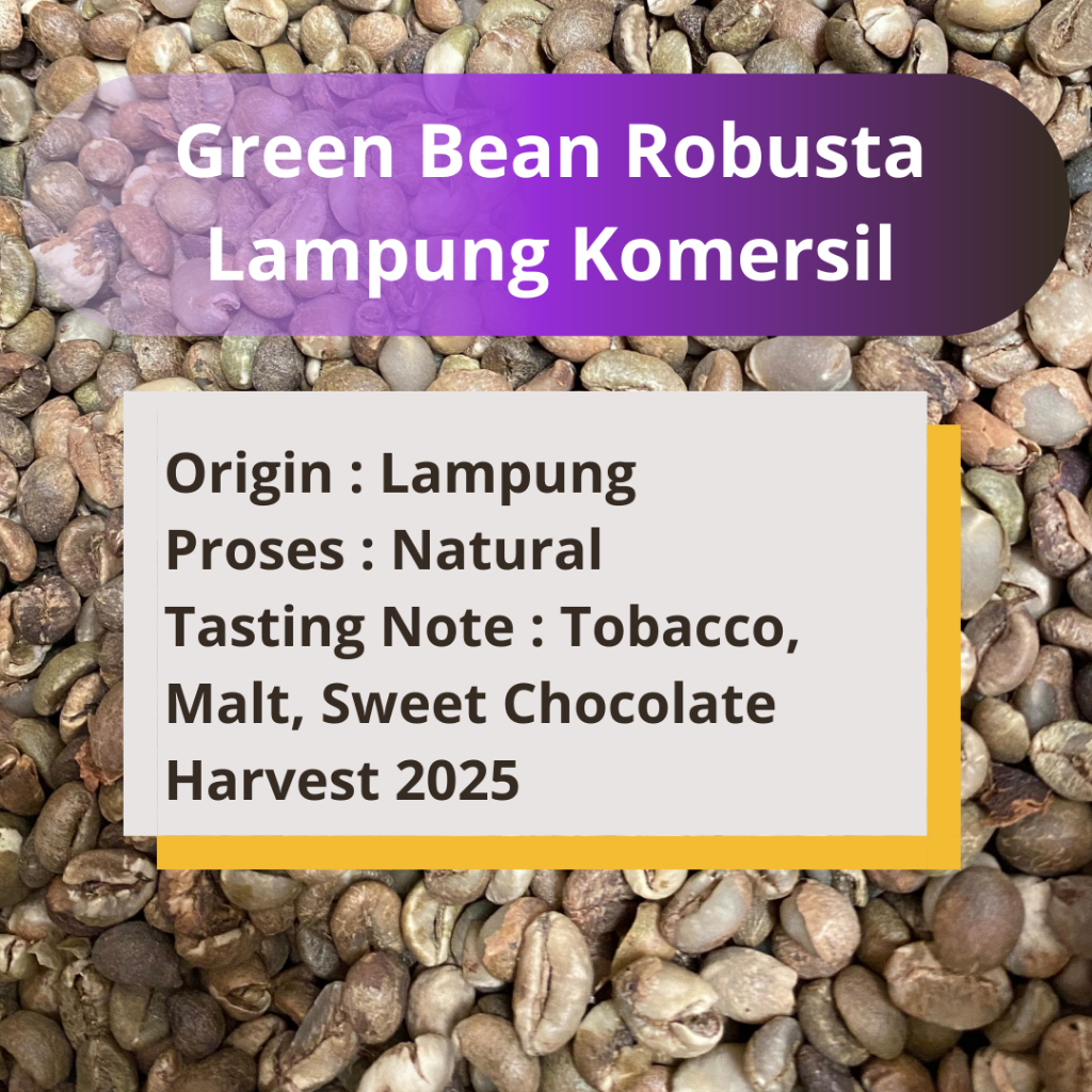 

Green Bean Robusta Lampung 10kg Grade Komersil Sortir