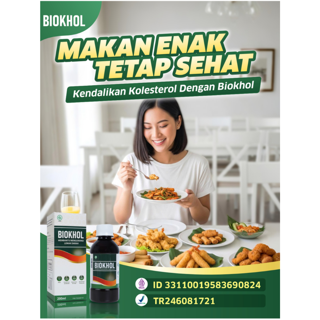 

Biokhol - Membantu Kendalikan Kolesterol dan Mengurangi Lemak Darah - 1 Botol 200ml