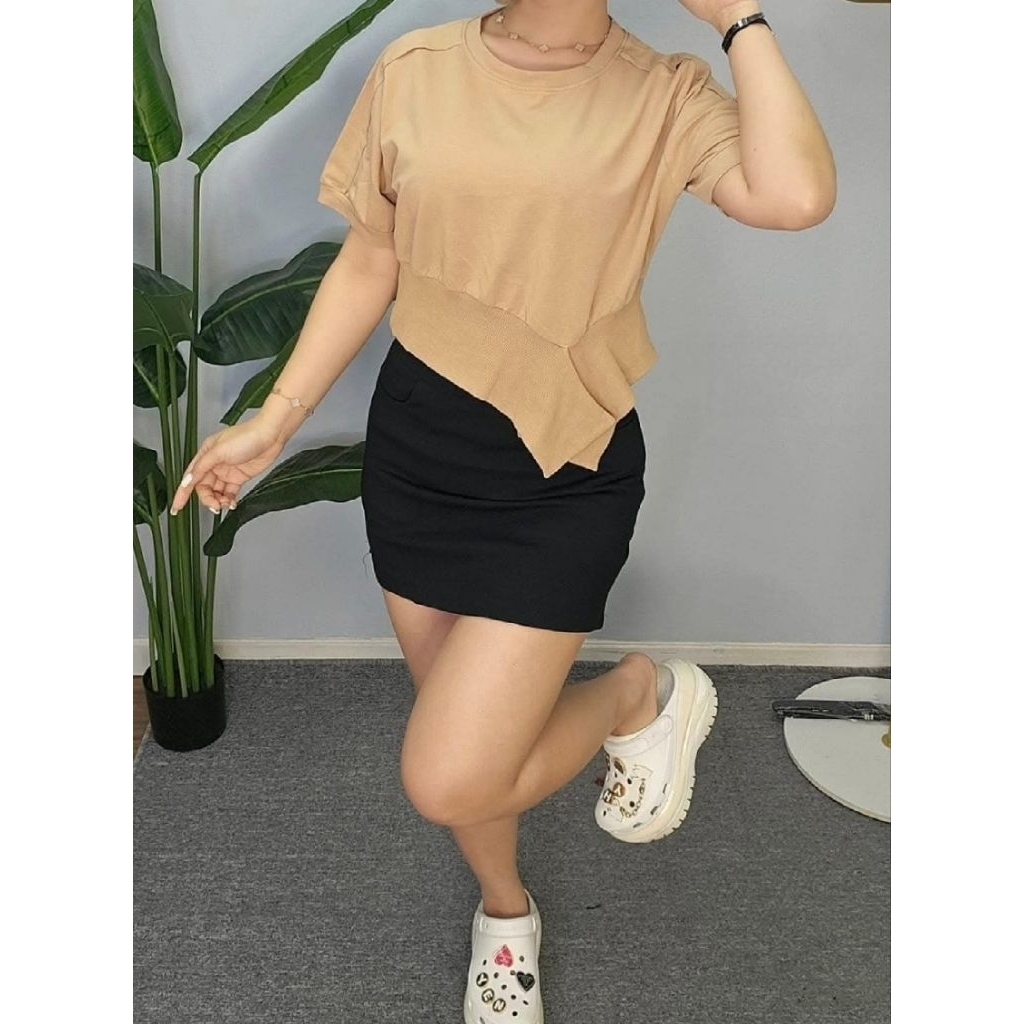 ATASAN H&J BKK MODEL CROP PINGGANG LIST KARET