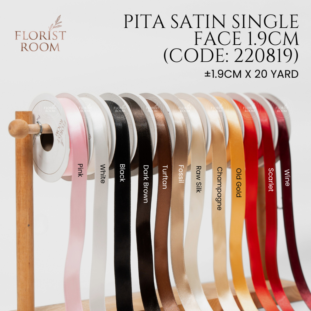 

Pita Single Face 220819 ±1.9cm x 20yard - Satin - Ribbon - Hampers - Kado - Wedding
