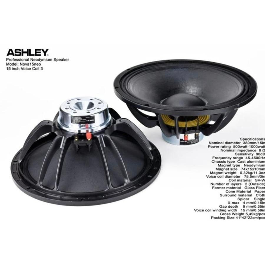 COMPONENT SPEAKER ASHLEY NOVA15 NEO C4 15INCH KOMPONEN ASHLEY NOVA15 NEO C4 ORIGINAL