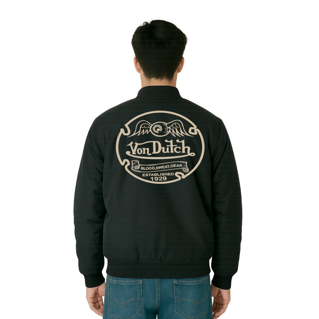 Hot Deals Devvogue Jaket Bomber Pria Vondutch Bahan Taslan