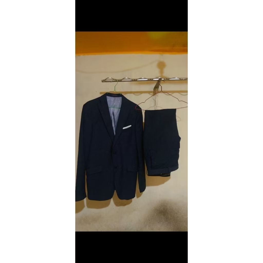 Blazer Setelan Jas Zara Man Dark Navy Original 100%