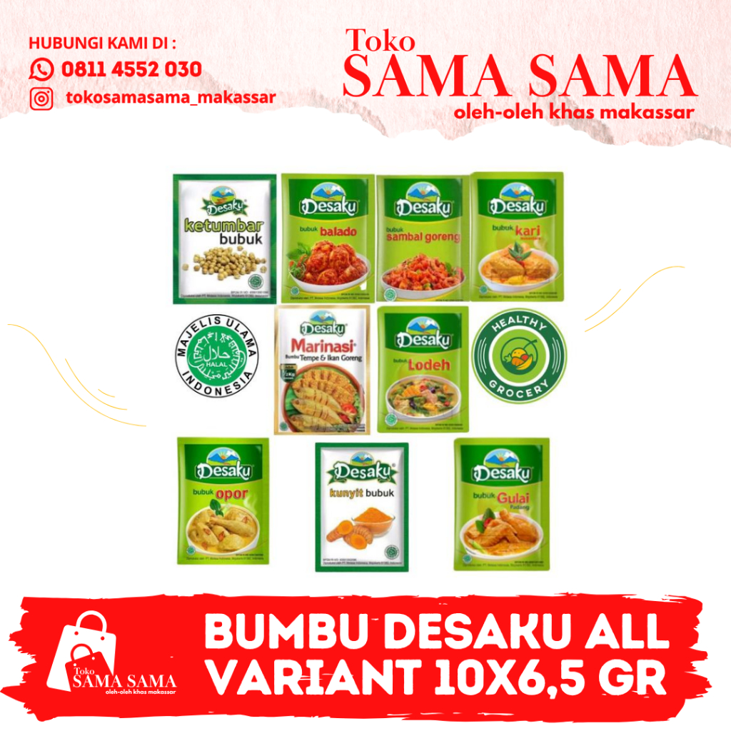 

BUMBU DESAKU ALL VARIANT 10X6,5 GR