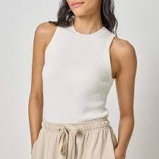 Tanktop Knit Wanita Korean Style Adem Nyaman - Tank top Crop