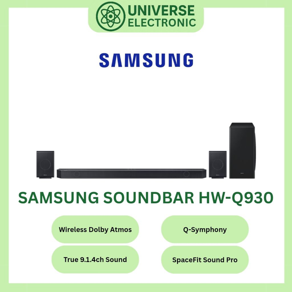 SAMSUNG SOUNDBAR HW-930D / Q930 9.1.4 CH SUB WOOFER / DOLBY ATMOS