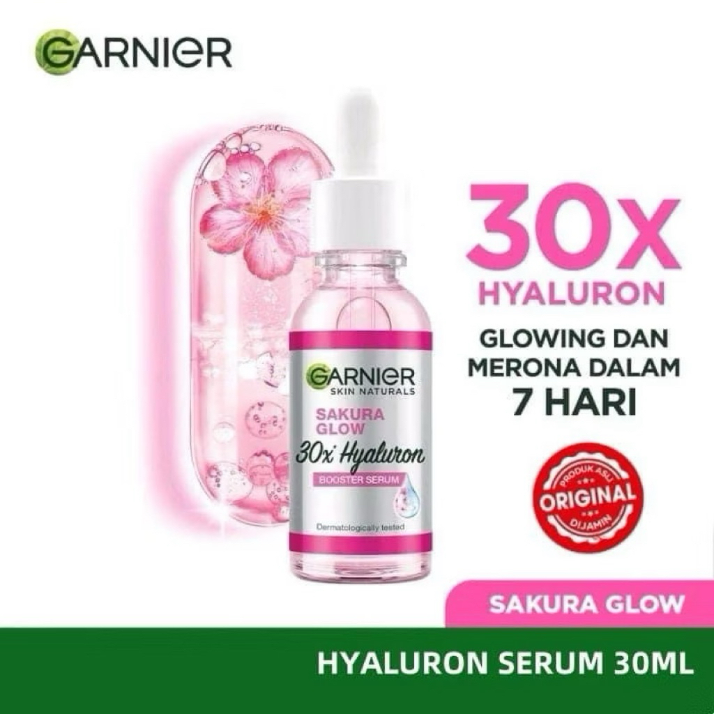 GARNIER SAKURA 30X HYALURON BOOSTER SERUM | GARNIER VITAMIN C SERUM