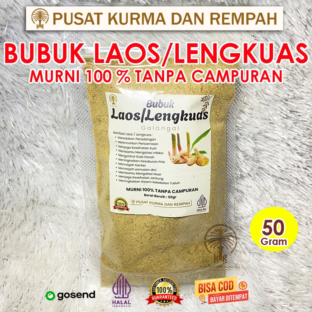 

Bubuk Laos / Lengkuas Premium 50gr – 100% Murni Tanpa Campuran