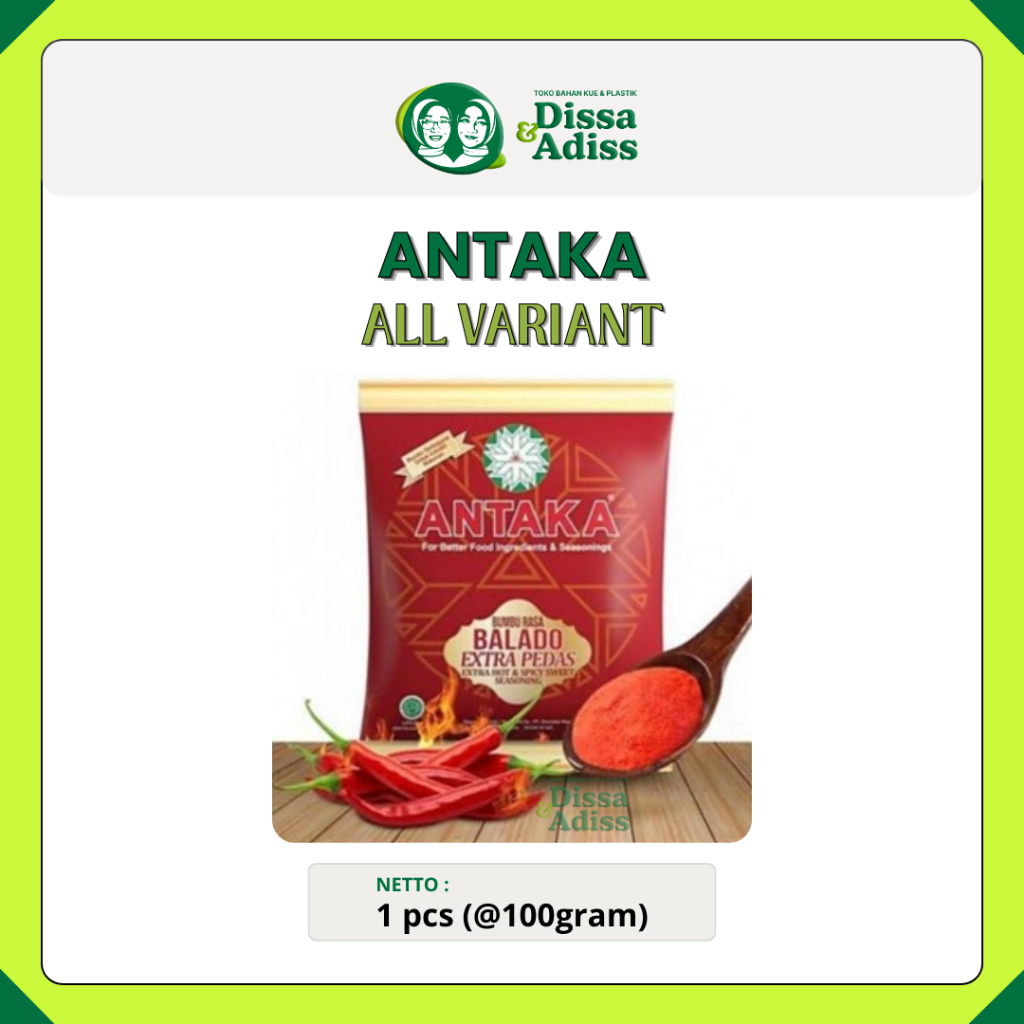 Bumbu Antaka Rasa BALADO EXTRA PEDAS 100gr Bubuk Tabur / Antaka Balado Extra Pedas - Tobaqdissa