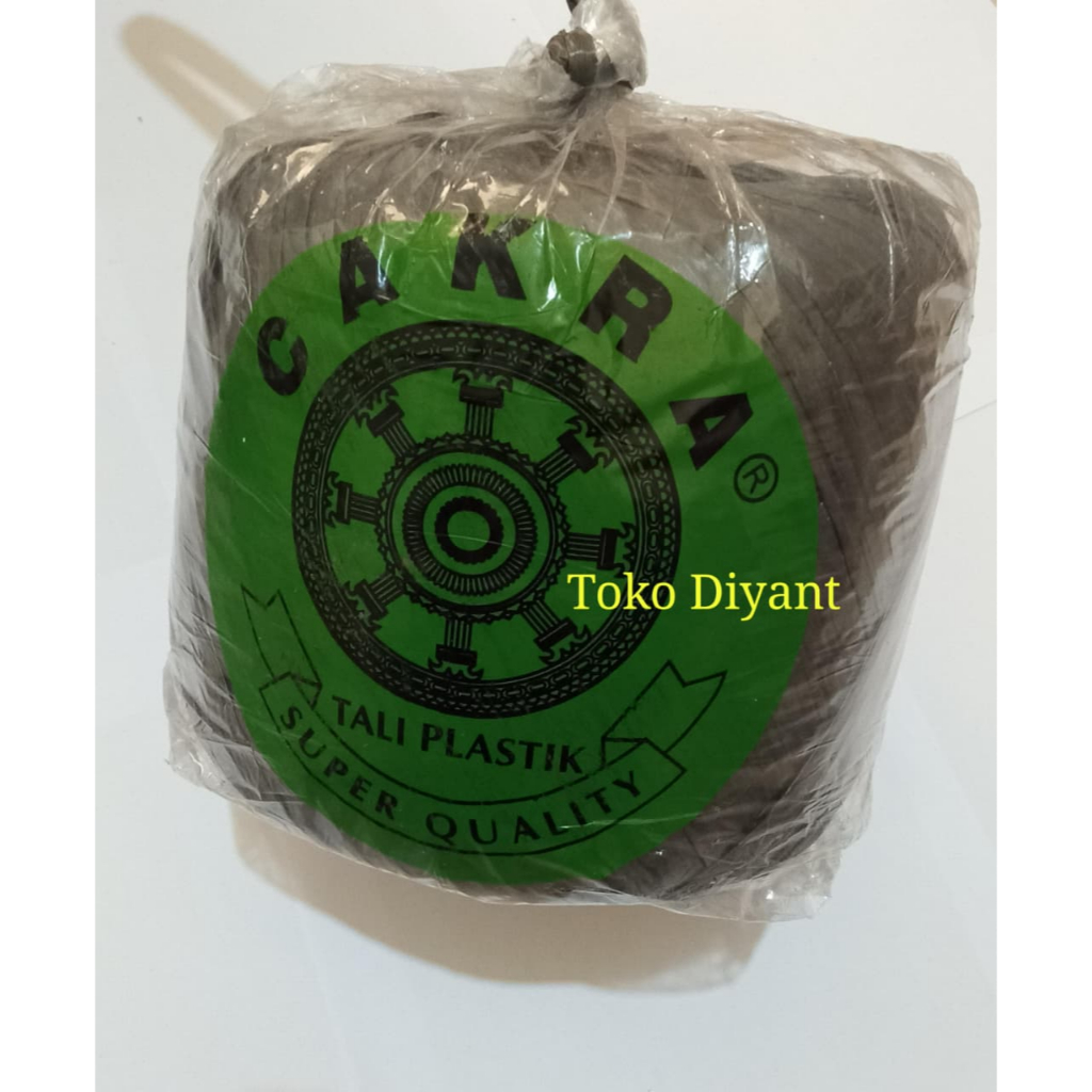 

Tali rafia plastik Hitam Cakra / Rafia plastik warna hitam 800 gram