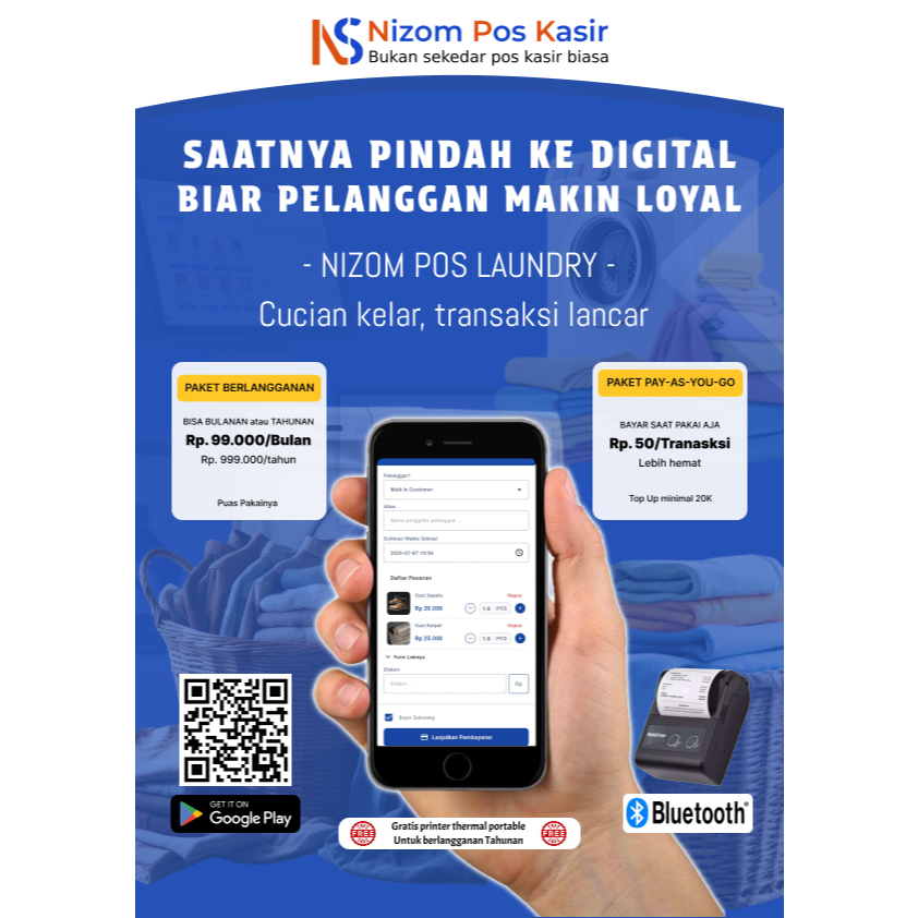 Aplikasi Nizom POS Kasir khusus Laundry
