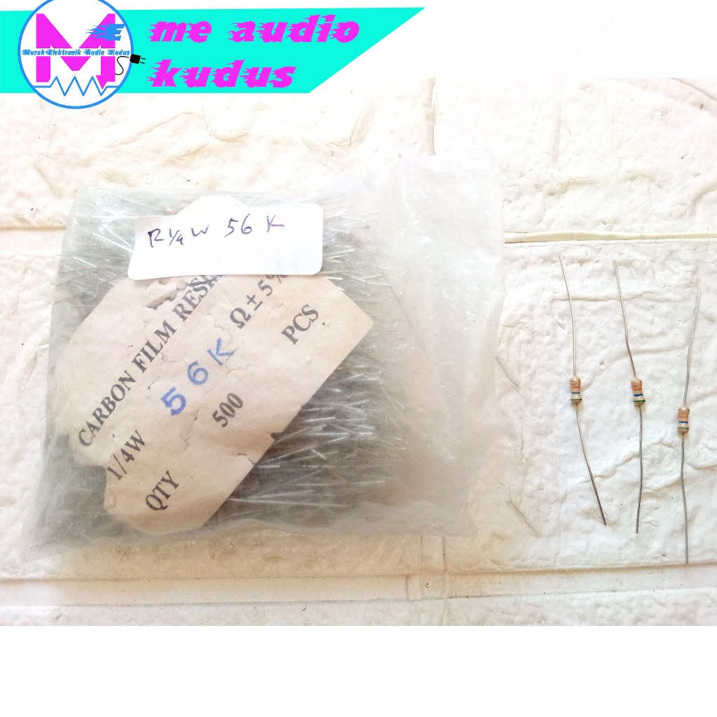 RESISTOR /R (1/4 )WATT BERBAGAI UKURAN 56K/ 68K/ 82 OHM/ 82K/ 100 OHM