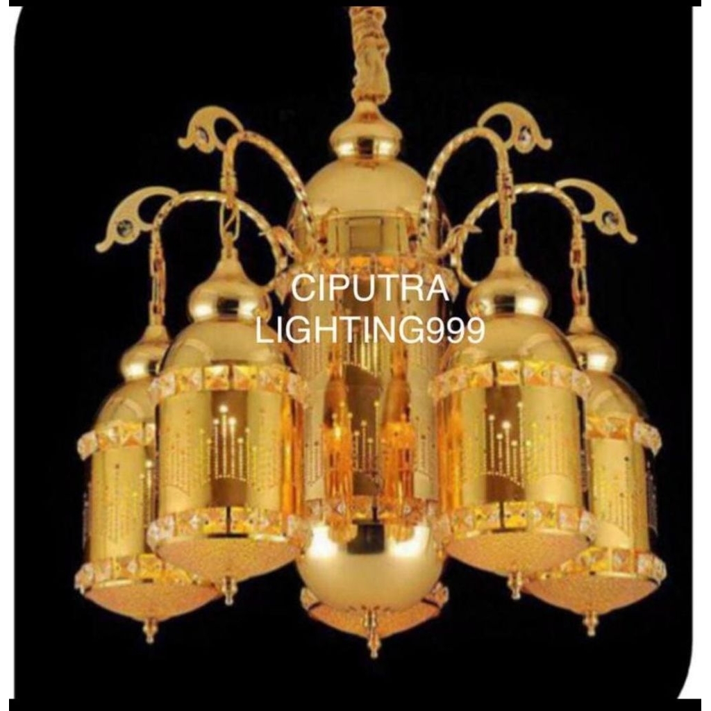 LAMPU GANTUNG HIAS TURKI MAROCCO MASJID MUSHOLLAH MEWAH