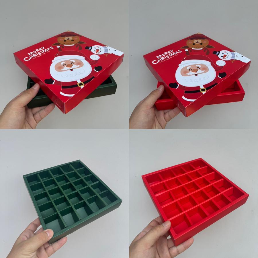 

Cake Dus Kue Nastar bulat Natal Happy Christmas Box Roti sekat 25 dan Kartu Ucapan