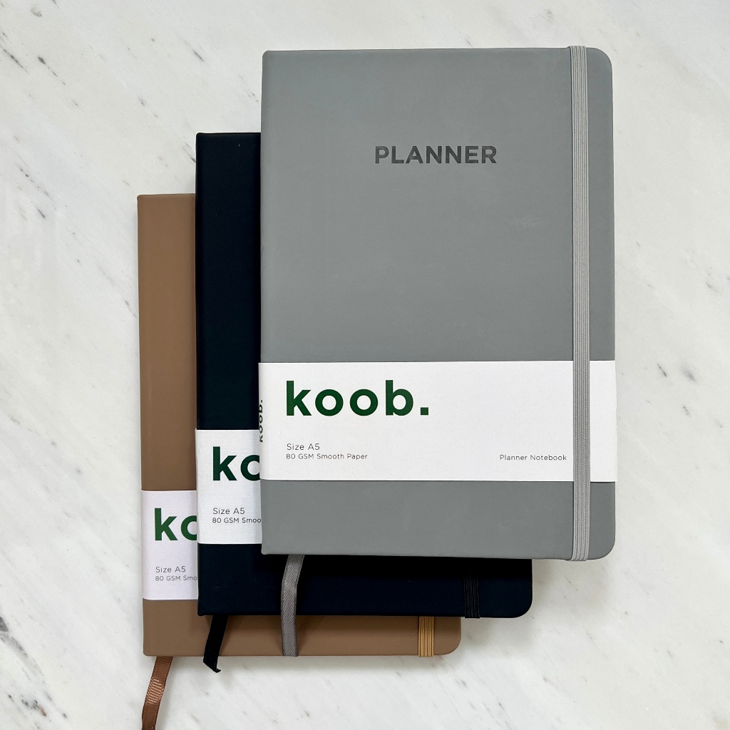 

A541 Koob. Hardcover undatted one year planner / notebook annual planner jurnal