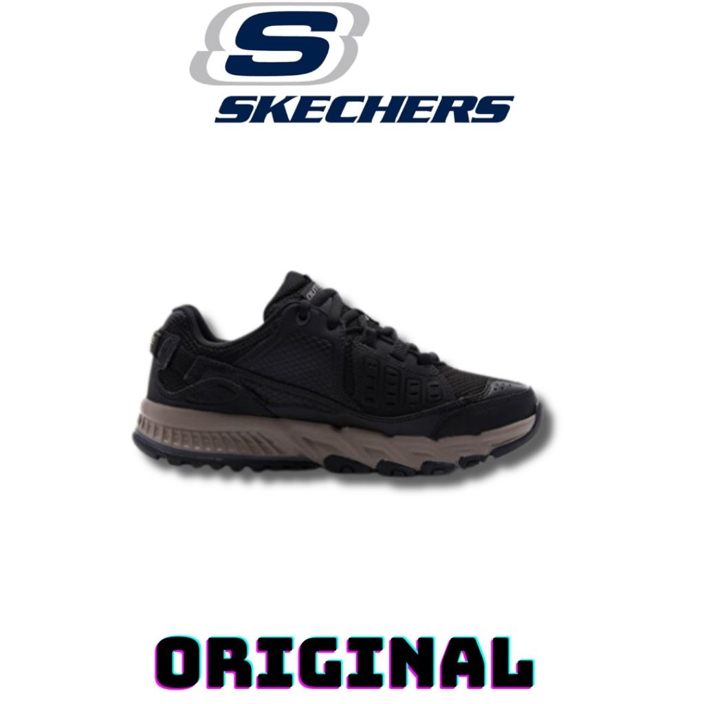 Sepatu Skechers Trail Arch Fit Escape Plan Black Tan Men's ( 237545/BKTN ) Original
