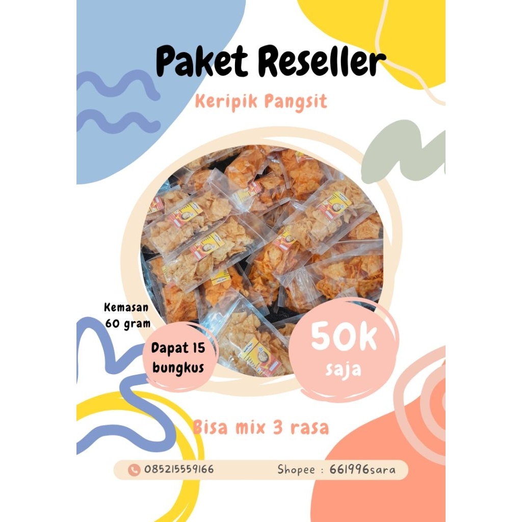 

Paket Reseller Keripik Pangsit Termurah mix 3 rasa