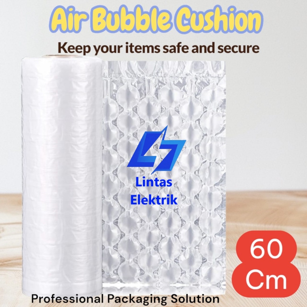 

Inflatable Air Bubble Cushion 60 cm / Plastik Bubble Wrap / Poly Air Bag Kantong Udara for Packaging