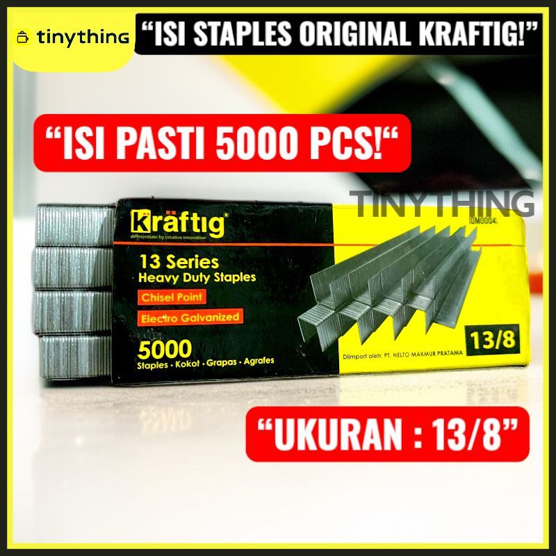 

ISI STAPLES NO.1 DI SHOPEE Kraftig Isi Reffil Staples Tembak Manual Ukuran 13/8 (8 MM) untuk Sofa Jok Motor Mobil Kayu DLL Kualitas Tebal Bagus