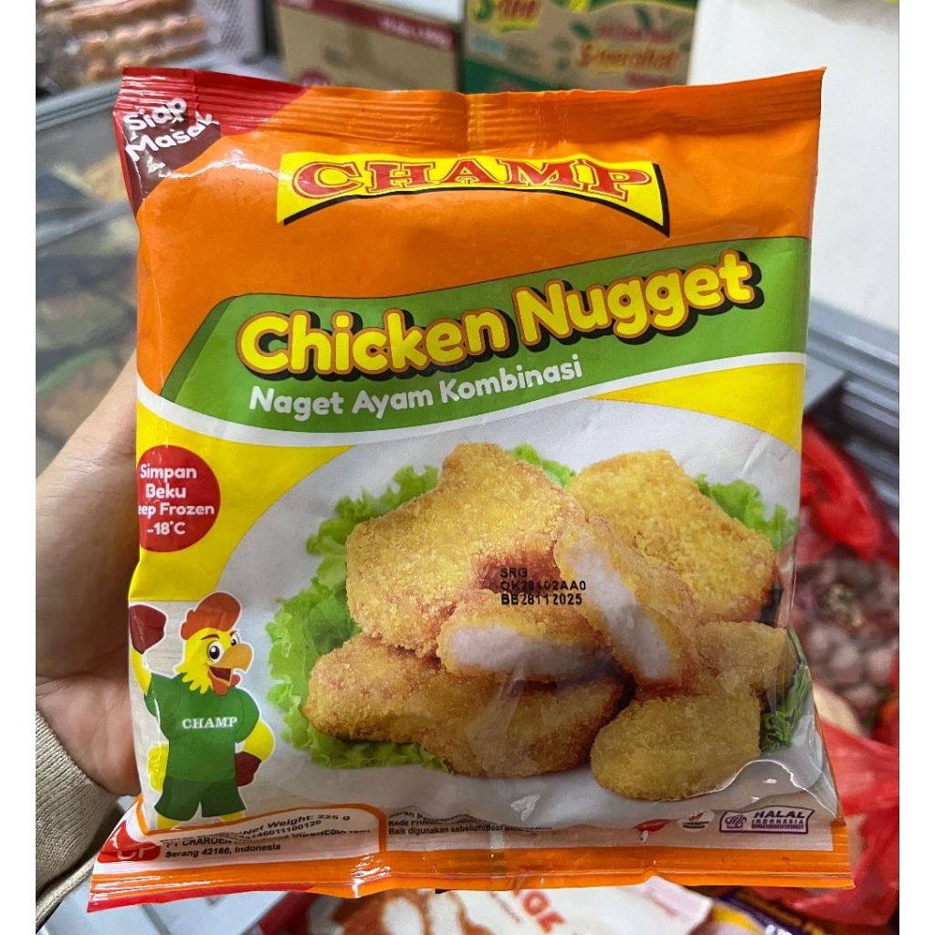 

CHAMP CHIKEN NUGGET 225gr / NAGET AYAM KOMBINASI
