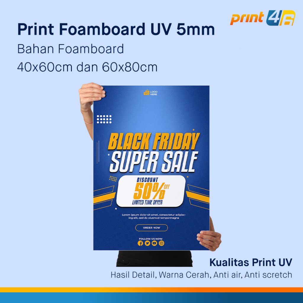 

Print Foamboard UV 5mm ukuran 40x60cm 60x80cm