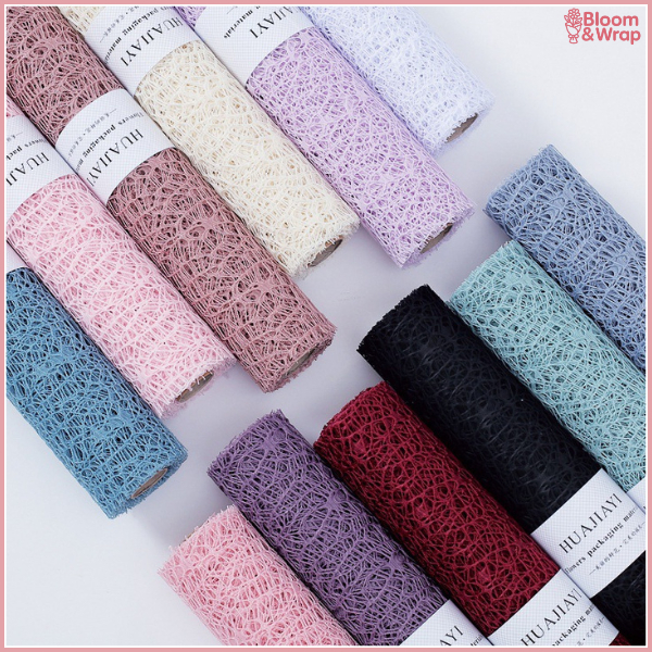 

ROLL 10 Meter Kertas Jaring Jala Buket Bunga Korean Jaring Spider Roll Mesh Polynet Flower Wrapping Paper Korean R10