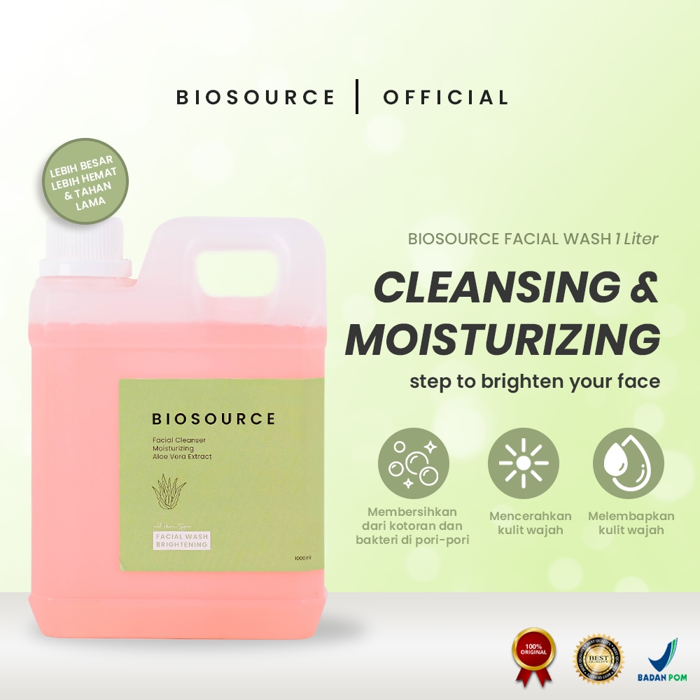 BIOSOURCE FACIAL WASH 1L BEST BEAUTY | BPOM | Skincare fACIAL WASH 1L