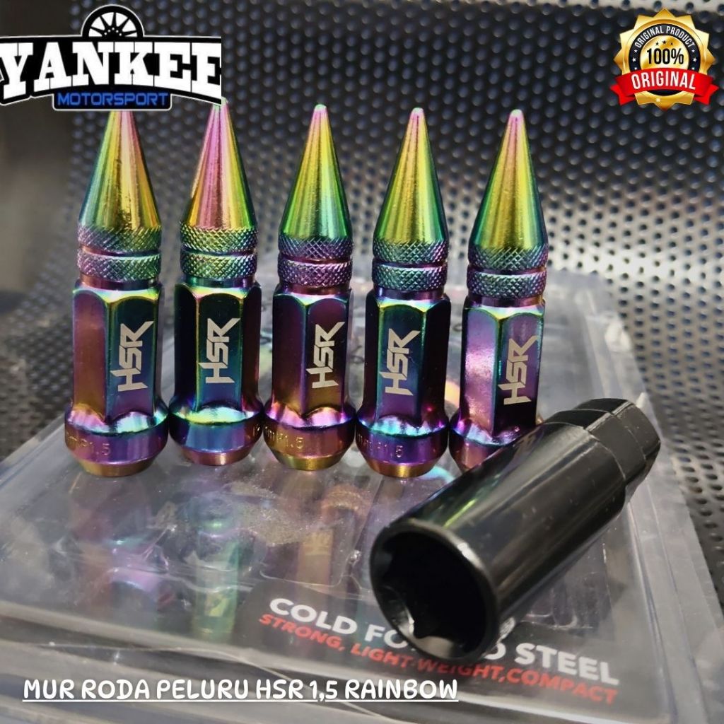 MUR RODA PELURU HSR 1,5 RAINBOW / BAUT RODA VELG RACING VARIASI DRAT 1,5 (ISI 20pcs)