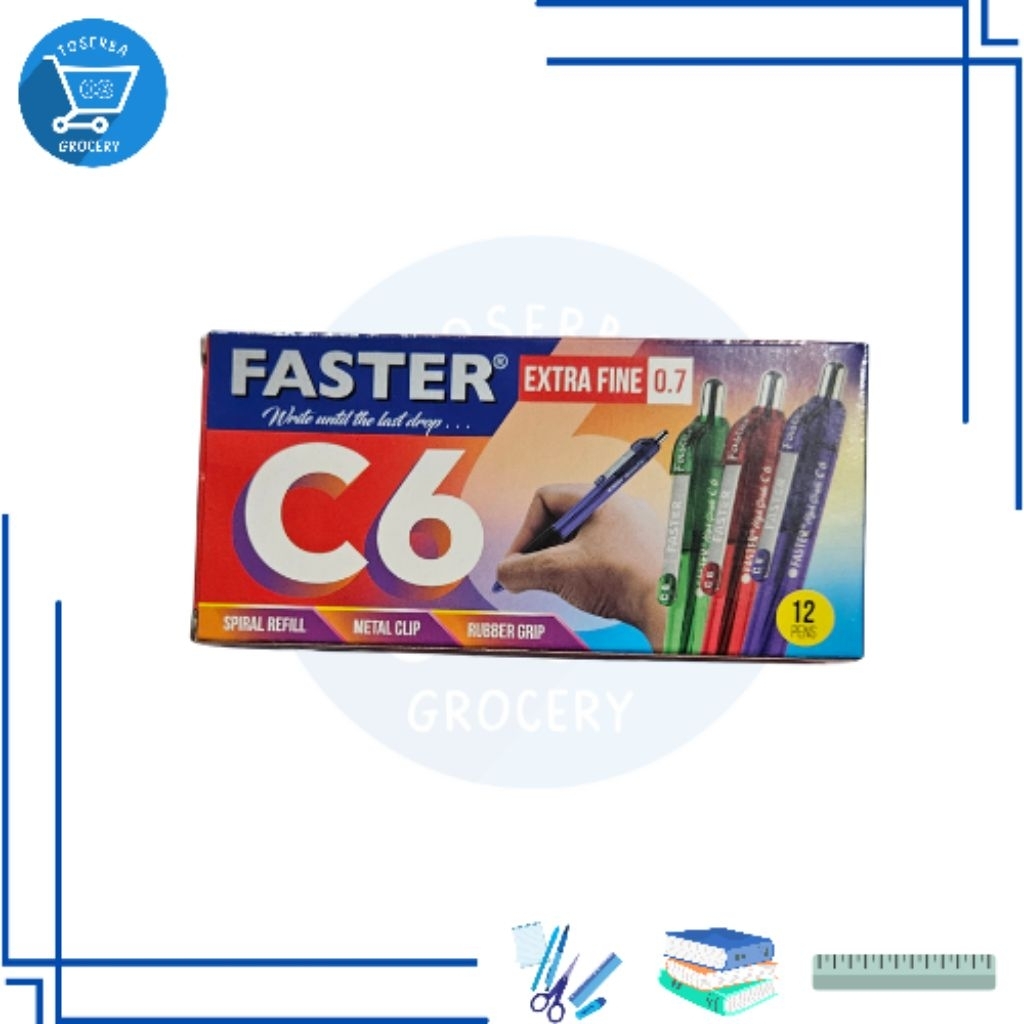 

Pulpen Faster C6 Extra Fine 0.7mm Per Pack Isi 12