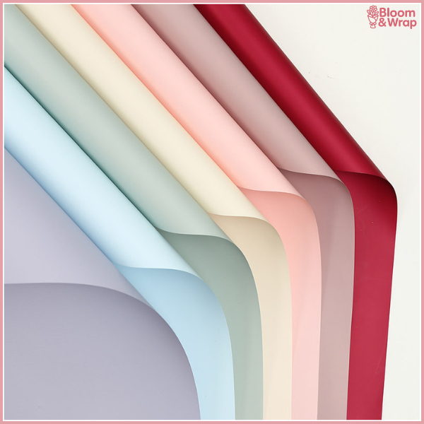 

Kertas Buket Motif Polos Wrapping Cellophane Full Color SOLID Ecer Perlembar KB6120