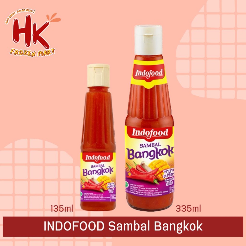 

Indofood Sambal Bangkok 135ml & 335ml | Saus cabe asam pedas manis abc jawara HK FROZEN MART