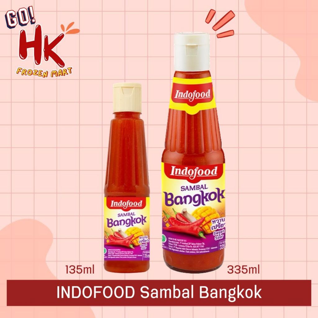 

Indofood Sambal Bangkok 135ml & 335ml | saus cabe pedas asam manis finna abc HK Frozen Mart