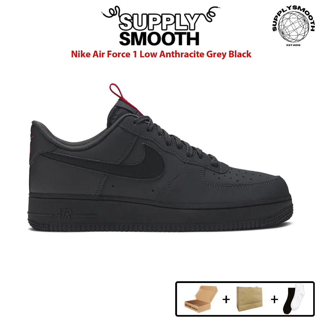 Sepatu Sneaker"Nike Air Force 1 Low Anthracite Grey Black " - Supplysmooth