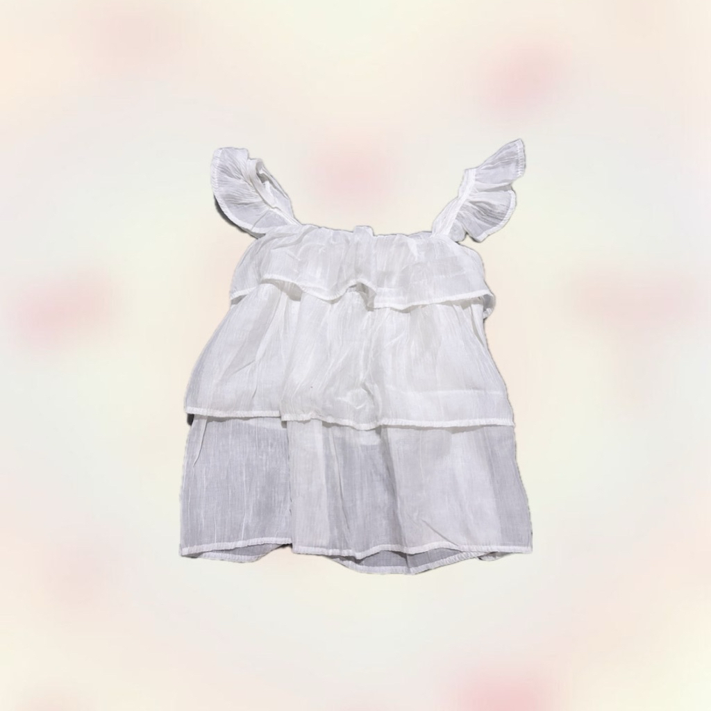 coquette top white | preloved