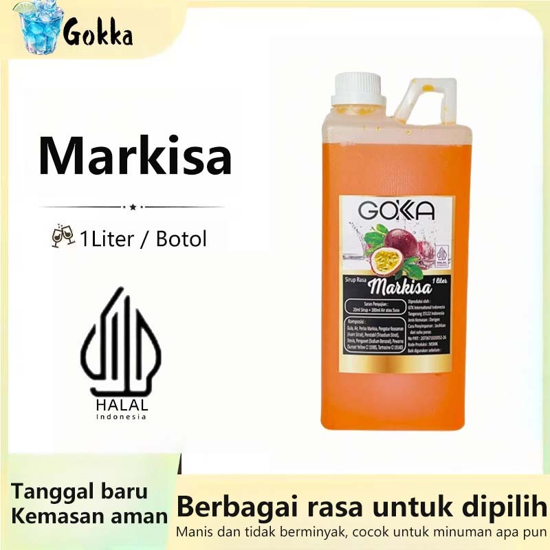 

GOKKA Sirup Minuman Rasa Markisa 1L Syrup / Sirup Markisa Sertifikasi Halal