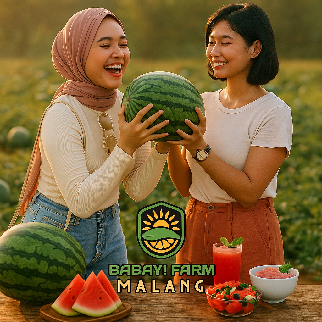 

Buah semangka merah biji lokal