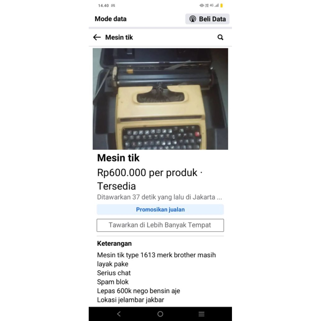 mesin tik jadul merk brothers