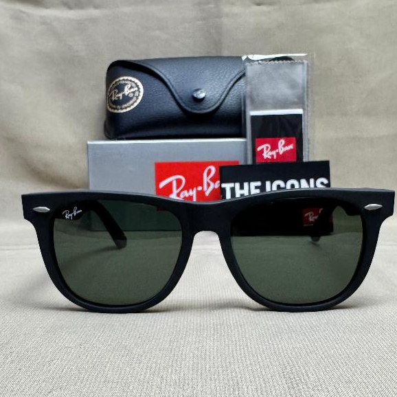 Kacamata Rayban Wayfarer RB2140 901S Black Doff Original