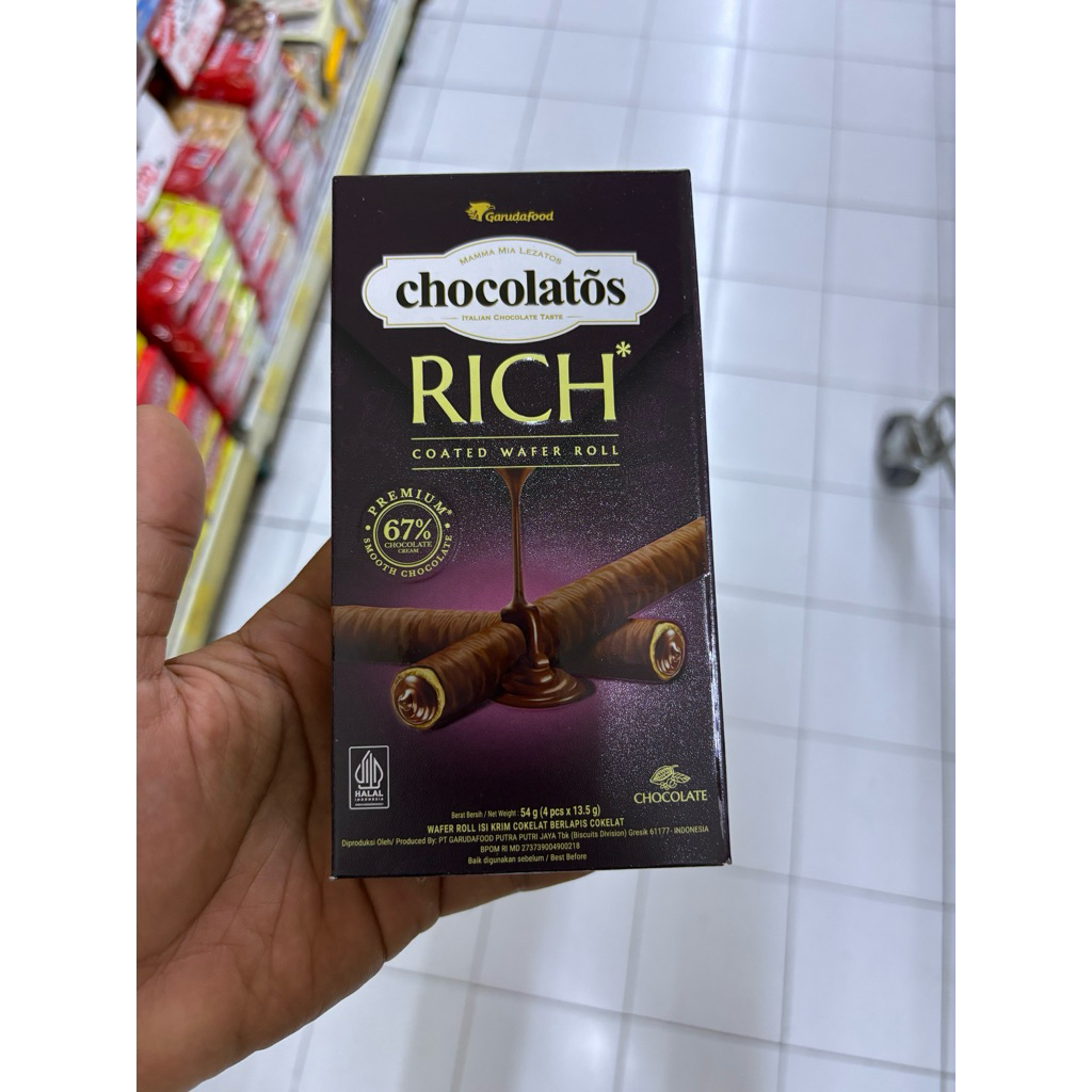 

Chocolatos Rich Coated Wafer Roll 54 g