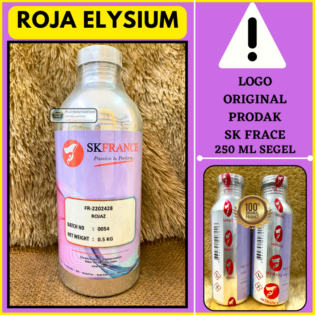 Bibit Parfum Roja Dove ELYSIUM Berkualitas SEGEL 500 ML Alumunium SK FRANCE - Biang Minyak Wangi Mur