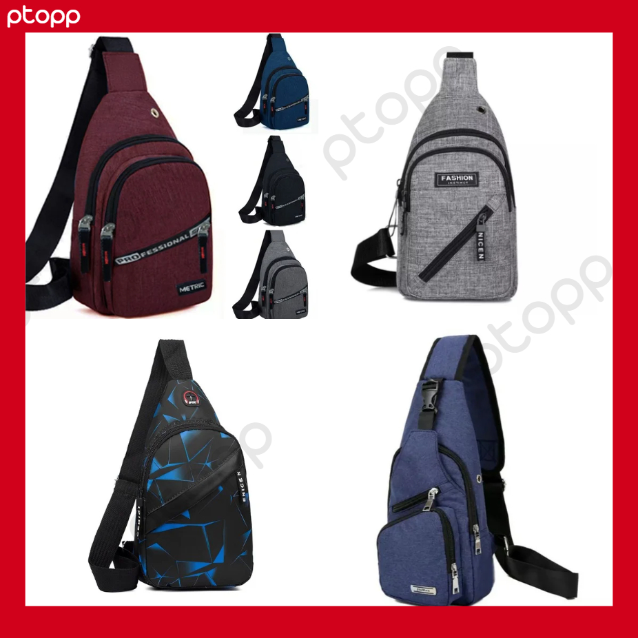 Tas Handphone Sling Bag Waistbag Pria Tas Selempang Dada Tas Punggung Ukuran Kecil untuk Handphone D